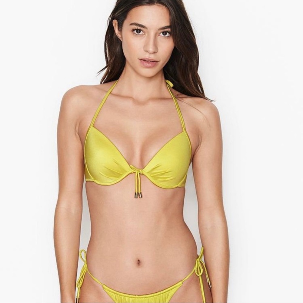 Victoria's Secret Limeade Yellow Malibu Bikini Set